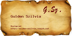 Gulden Szilvia névjegykártya